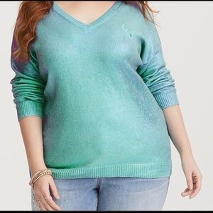 TORRID Disney Ariel Little Mermaid Foil Sweater